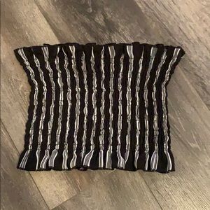 Black and white tube top